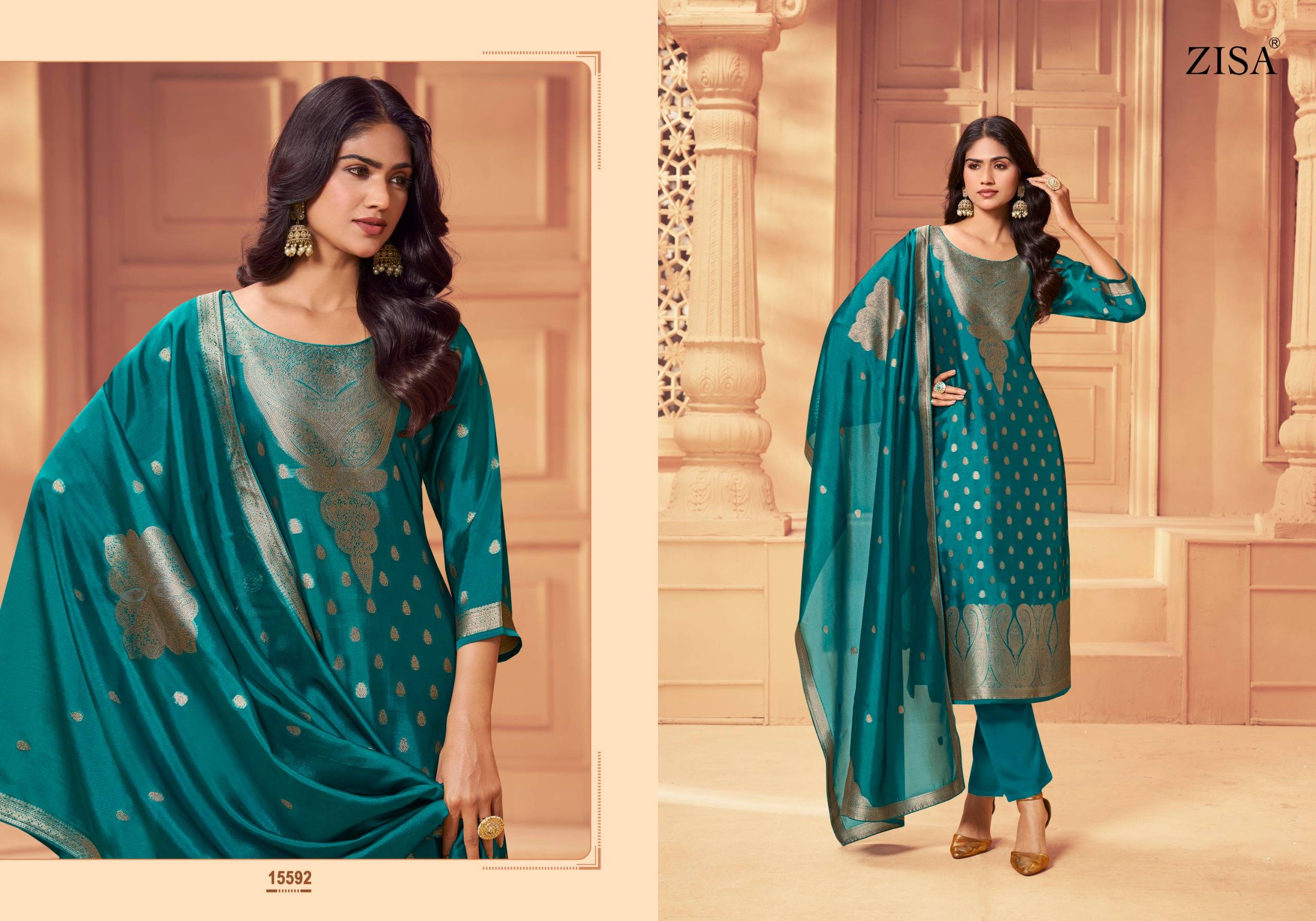 Silky Vol 6 By ZISA 15591 To 15594 Series Stylish Beautiful Colourful Bamberg Silk Dresses At Wholesale Price